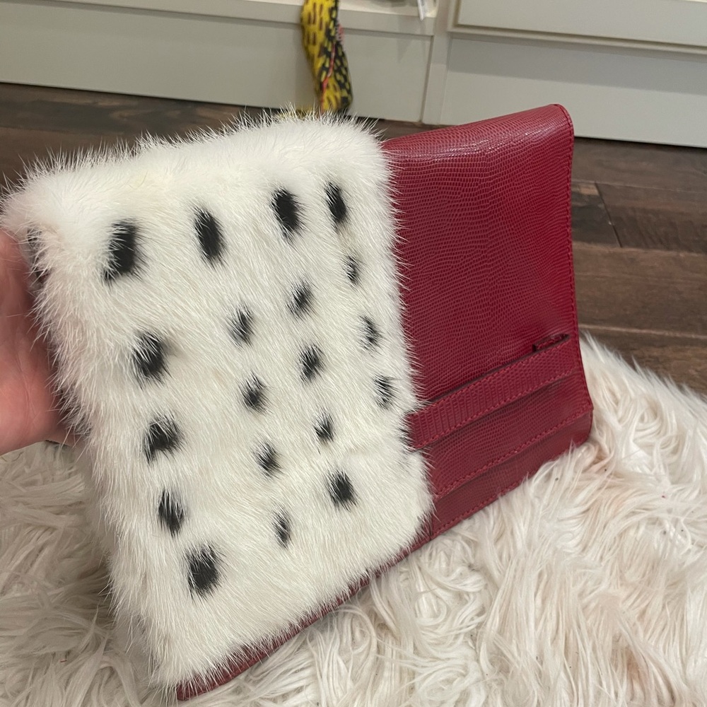 Valentino Garavani Part Mink/ Part Lizard bag